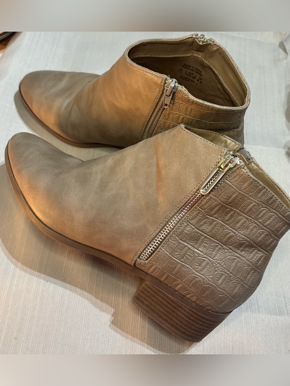 Spring grey ankle boots